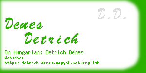 denes detrich business card